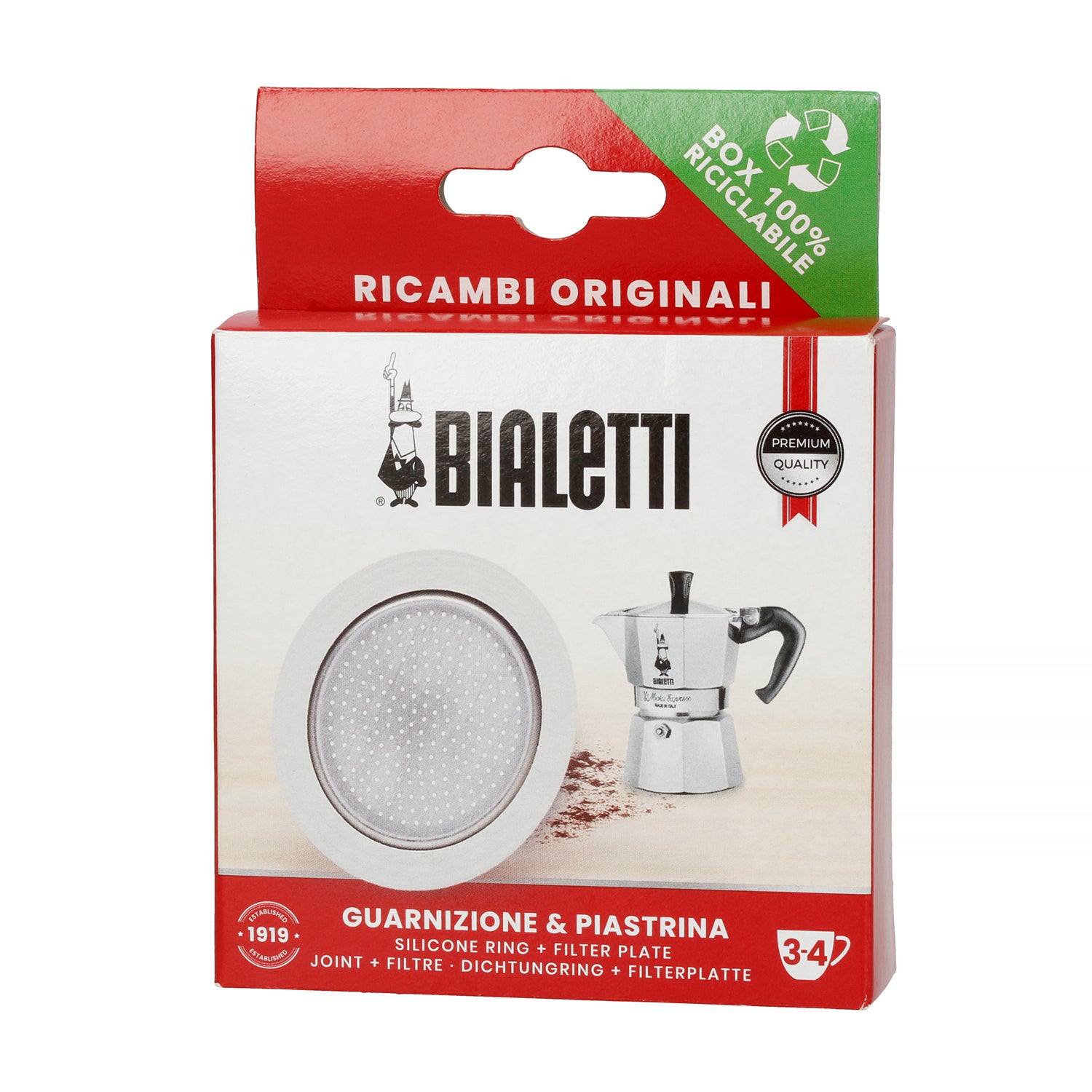 Bialetti rezervni deo Set 1 gumene zaptivke i 1 filter sito za 3/4 šolj.