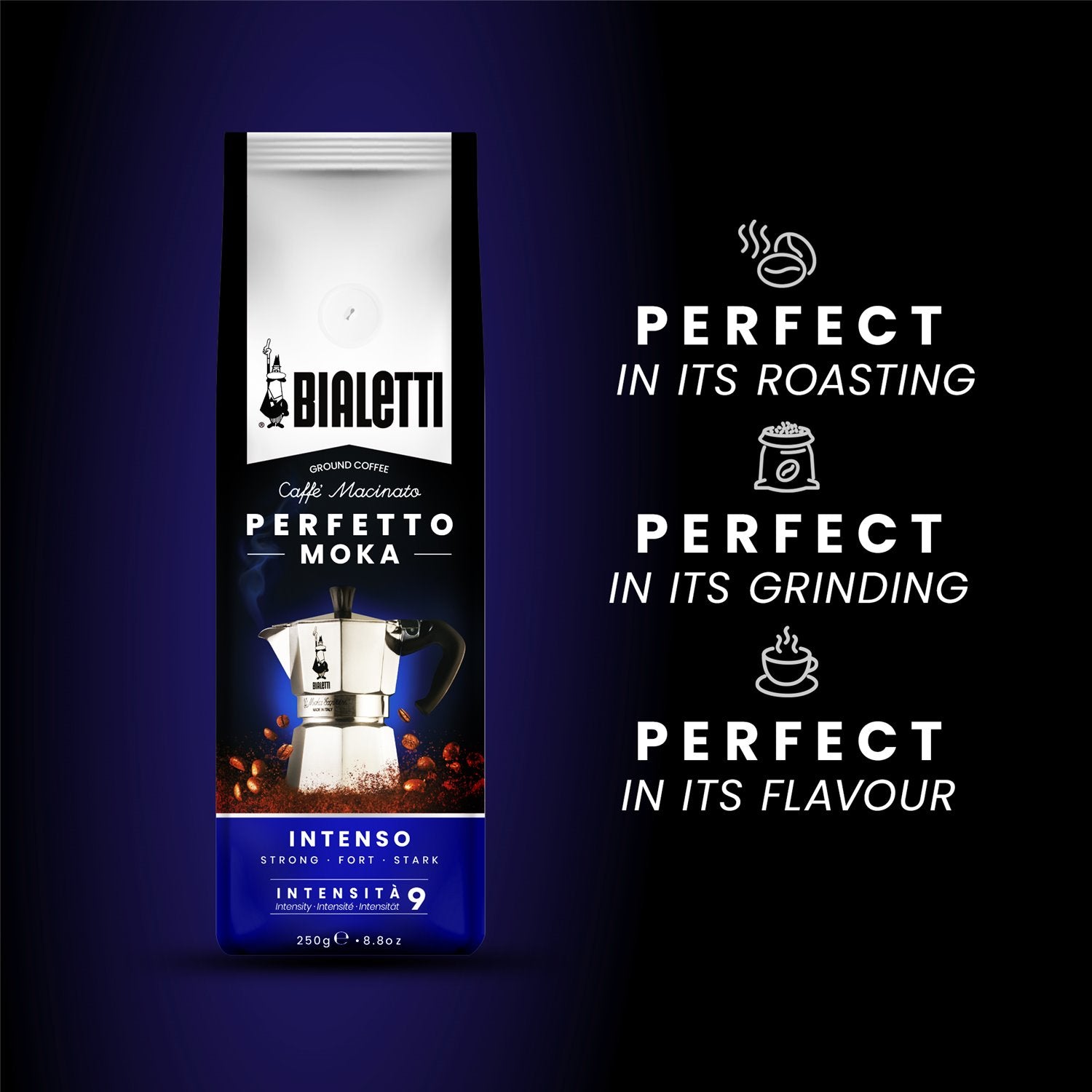 Bialetti Perfetto Moka Intenso mlevena kafa 250 g