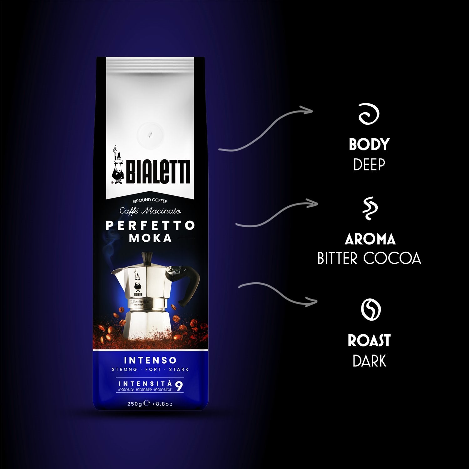 Bialetti Perfetto Moka Intenso mlevena kafa 250 g