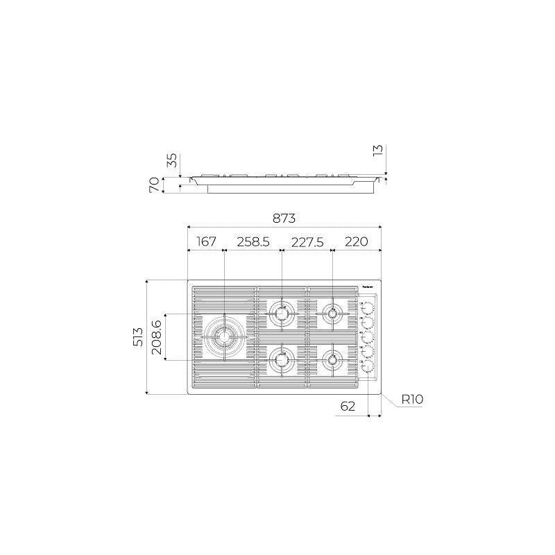 Foster Ploča Outline gas Gold 7440 009