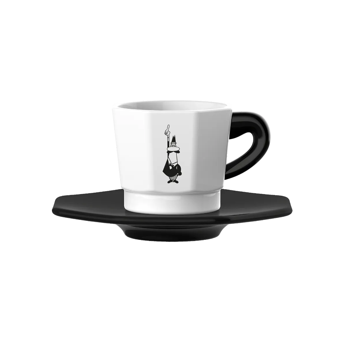 Bialetti Perfetto Moka black/white set 4 espresso šoljice