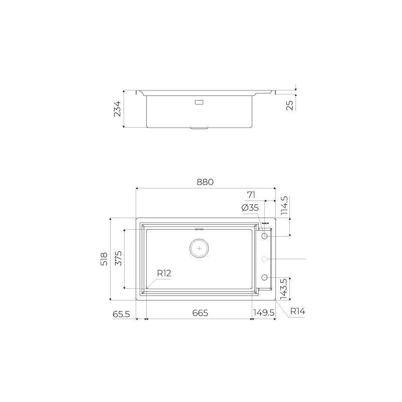 Foster Sudopera Outline H25 Gun Metal 6625 006