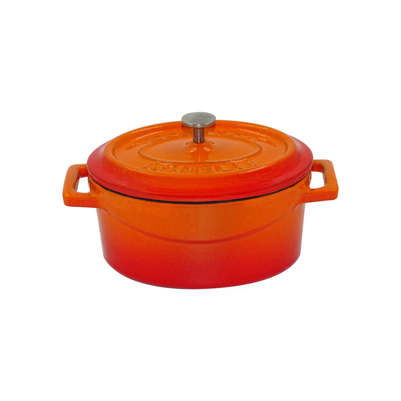 Agnelli ovalna kokota sa poklopcem — liveno gvožđe Slowcook